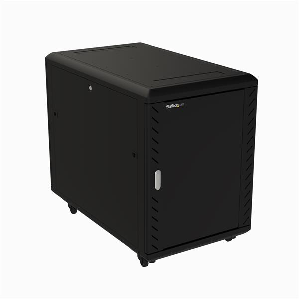 STARTECH.COM 15U 19" SERVER RACK CABINET 4 POST 6-32" DEEP MOBILE W/CASTERS LTW STARTECH — view 2