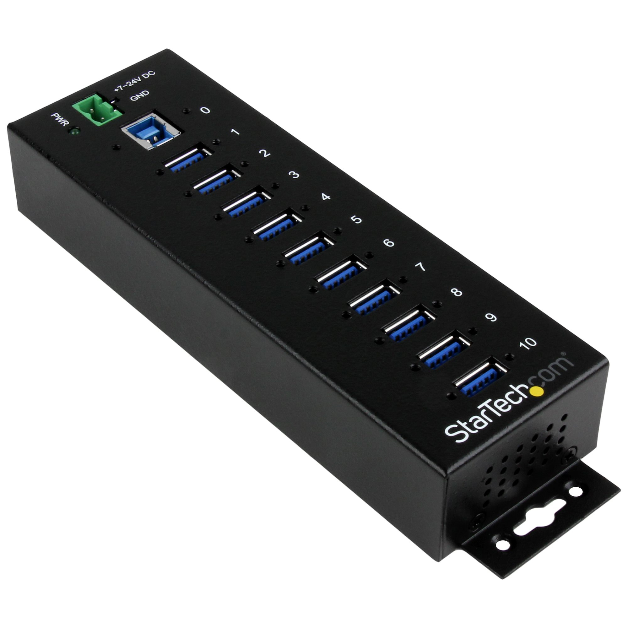 STARTECH.COM 10 PORT USB 3.0 HUB (USB-A) - METAL INDUSTRIAL HUB - ESD/SURGE 2 YR STARTECH — view 2