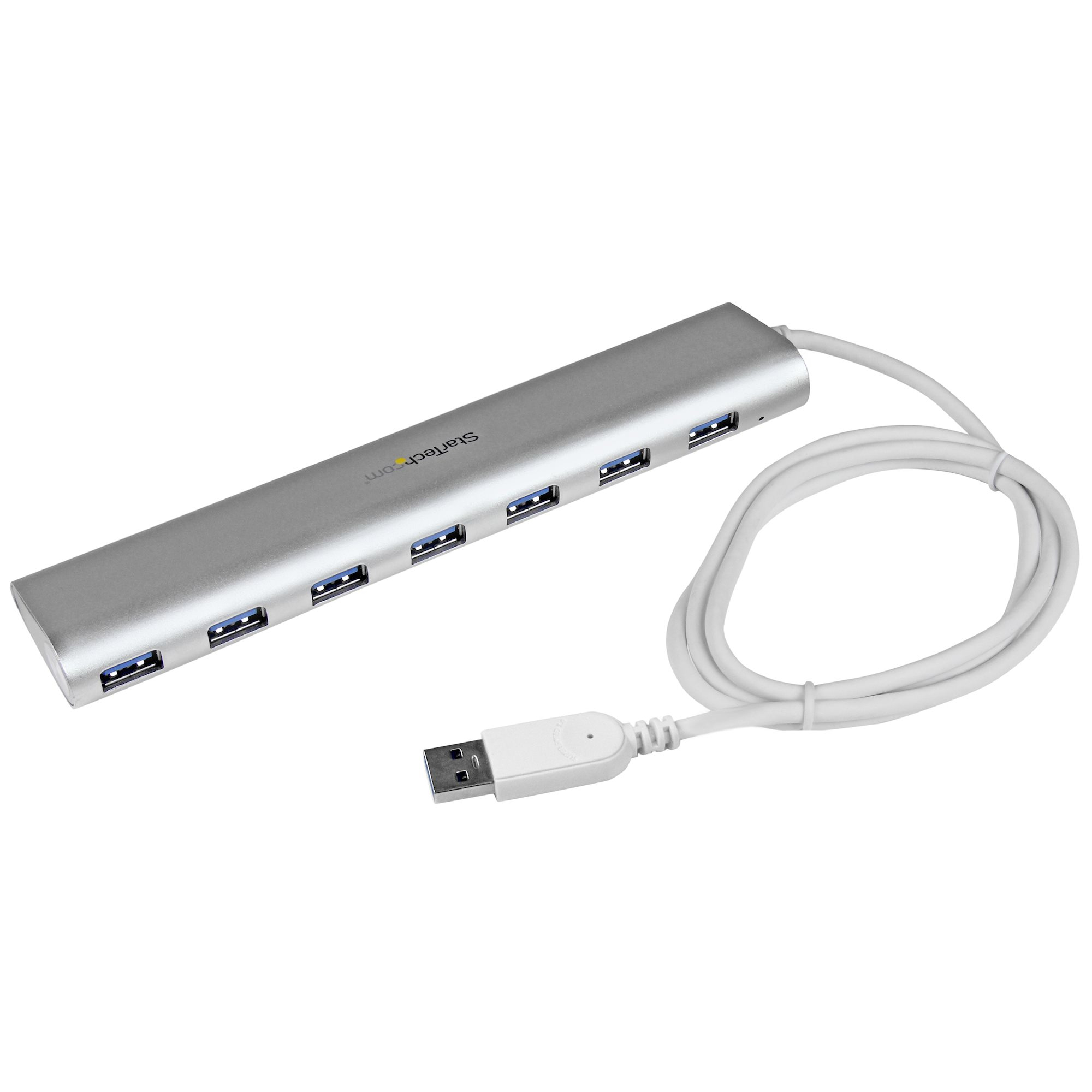 STARTECH.COM 7 PORT USB 3.0 HUB W/ CABLE, 7XUSB-A, ALUMINUM - SELF POWERED 2 YR STARTECH — view 2