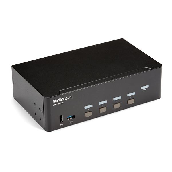 STARTECH.COM 4 PORT USB HDMI KVM SWITCH WITH AUDIO - 4K 30HZ DUAL MONITOR 2 YR STARTECH — view 1