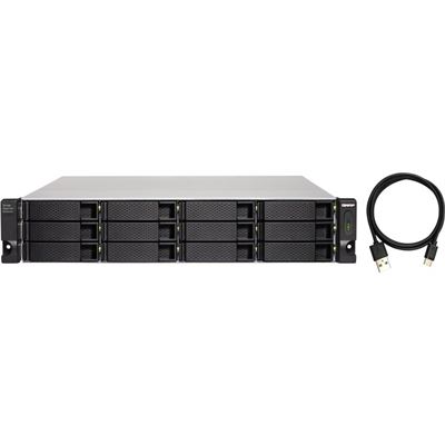 QNAP 12-BAY SATA JBOD EXPANSION UNIT (NO DISK) USB-C(1),NO RAIL KIT, 3YR QNAP — view 2