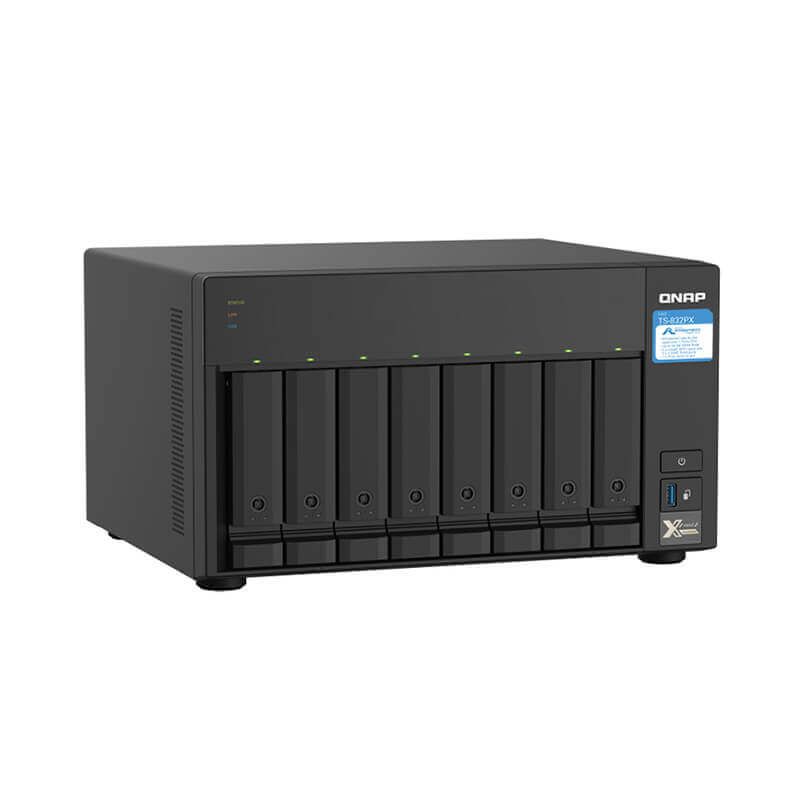 QNAP TS-832PX-4G NAS, 8-BAY, ALPINE QC 1.7GHz, 4GB, 2.5GbE(2), 10GbE SFP+(2), PCIe, 2YR QNAP — view 2