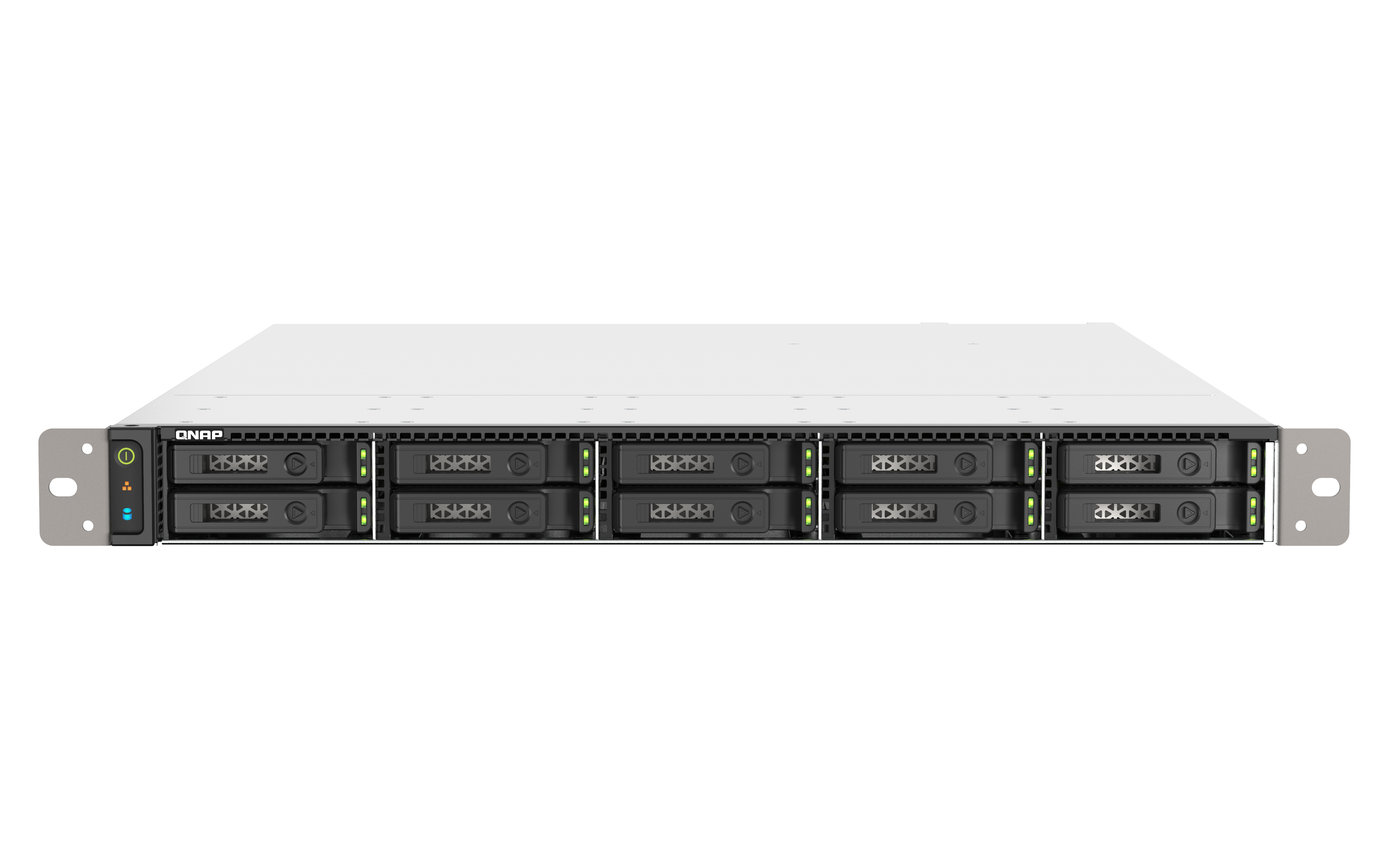 QNAP 10 BAY 1U RACKMOUNT ALL-FLASH NAS,AMD EPYC,3GHZ 16 CORE,64GB RAM,2.5/25GBE,5YR QNAP — view 2