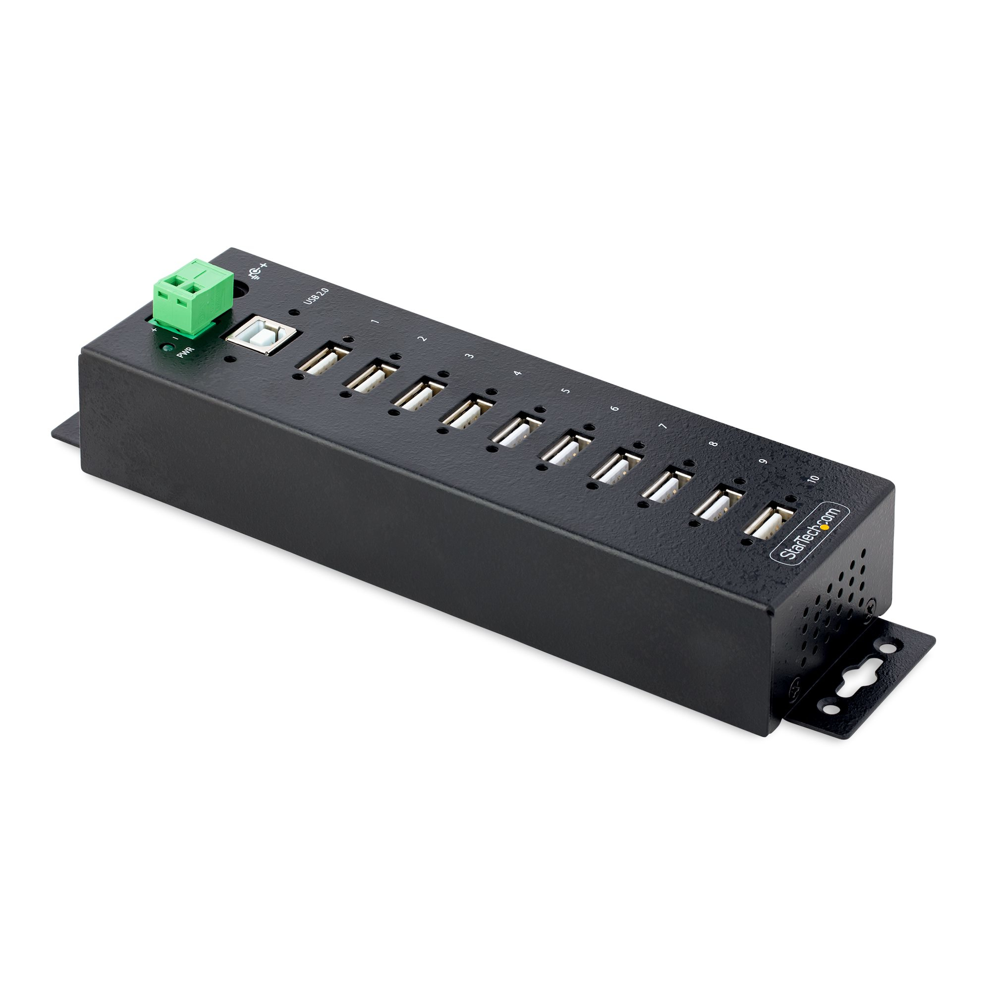 STARTECH.COM 10-PORT INDUSTRIAL USB 2.0 HUB, MOUNTABLE USB EXPANSION HUB 2 YR STARTECH — view 2