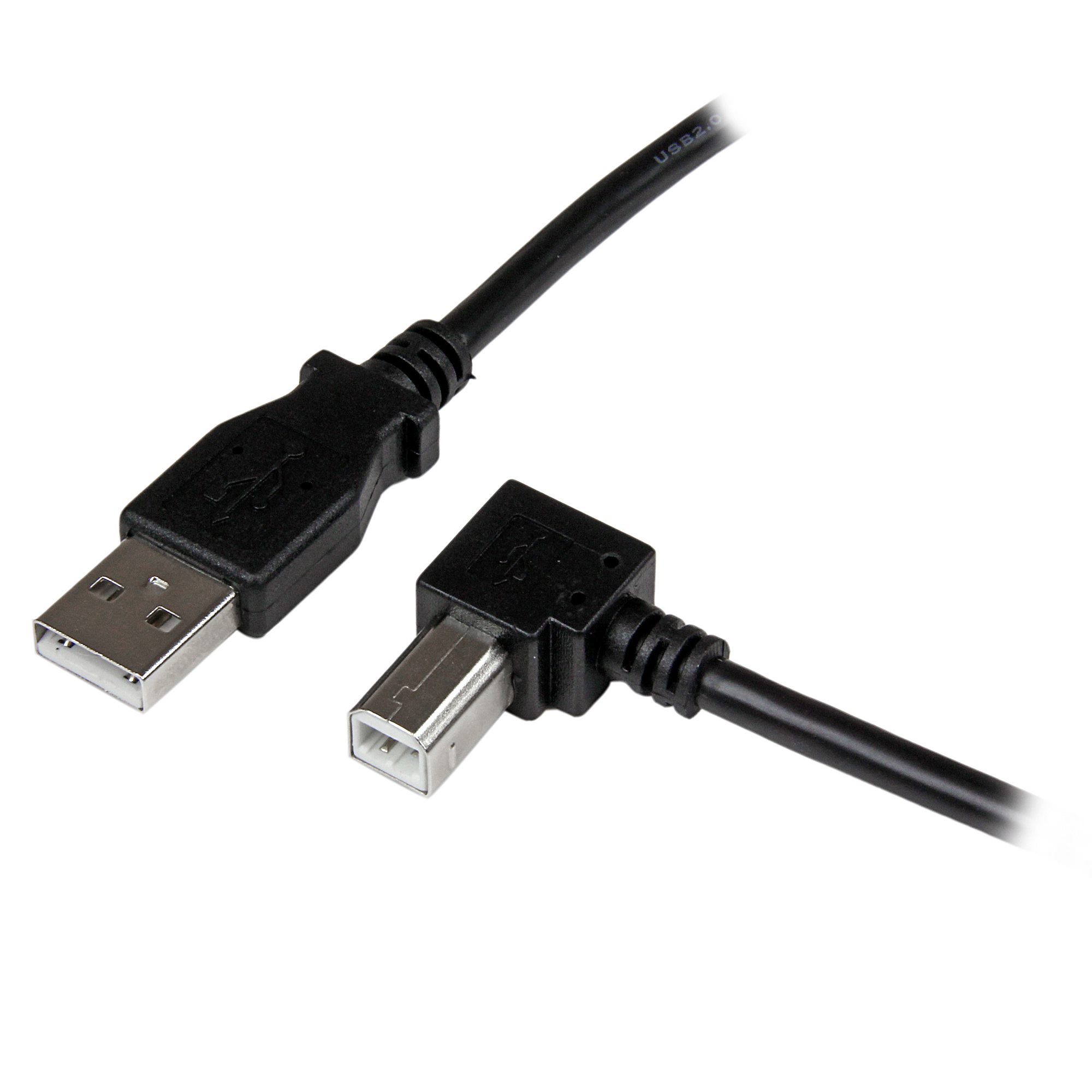 STARTECH.COM 2M USB 2.0 A TO RIGHT ANGLE B CABLE CORD-2 M USB PRINTER CABLE LTW STARTECH — view 2