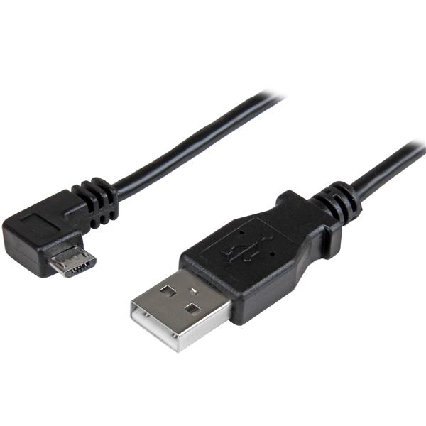 STARTECH.COM 3 FT RIGHT ANGLE MICRO-USB CHARGE & SYNC CABLE M/M 30/24 AWG LTW STARTECH — view 2