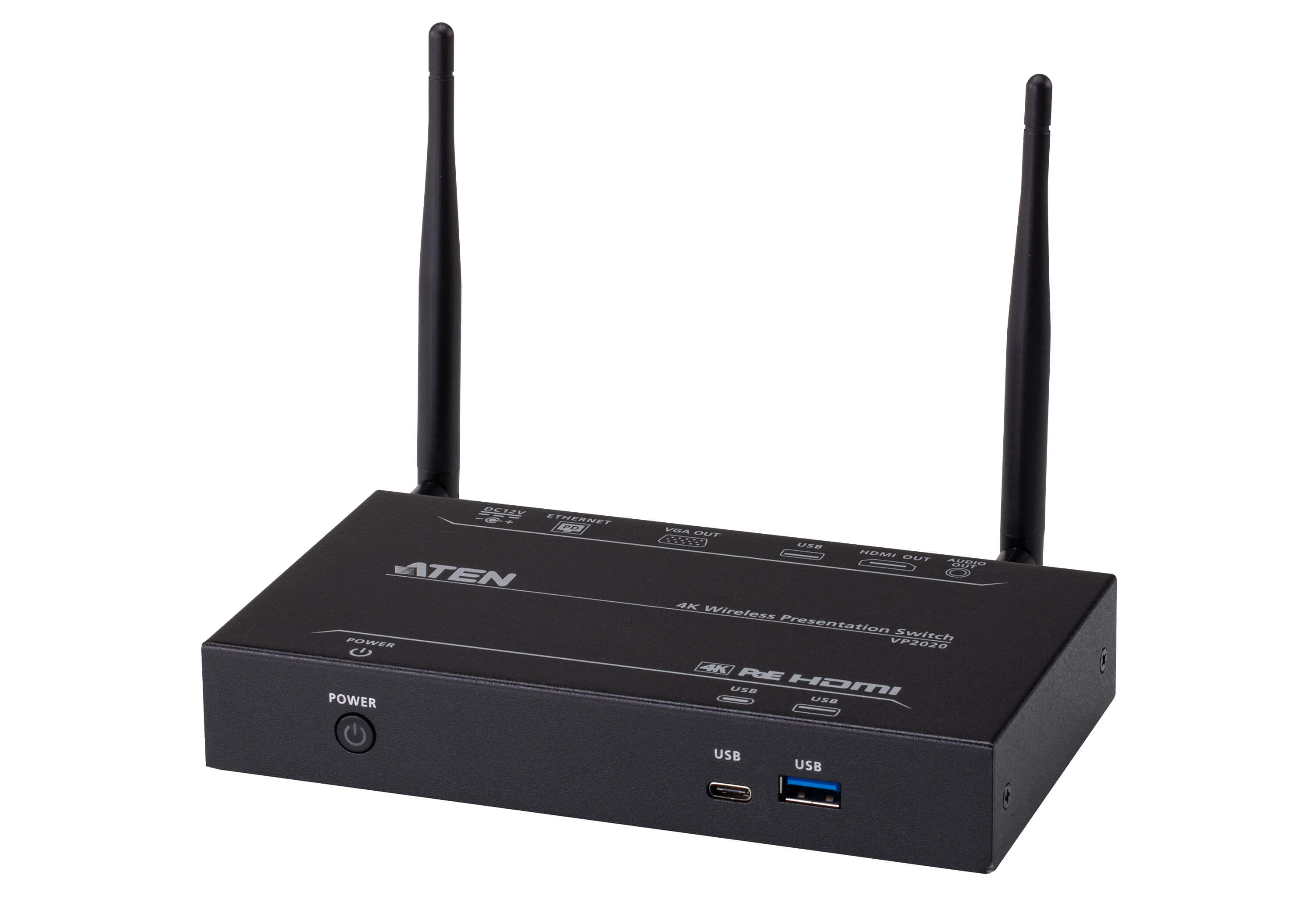 ATEN DUAL-VIEW 4K PRESENTATION SWITCH WITH POE AND USB TOUCH BACK ATEN — view 2
