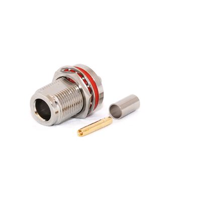 N-Type Female Bulkhead CRIMP 50 Ohm Connector for LMR195/RG58 Go Wireless NZ — view 2