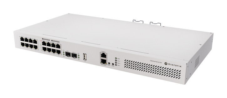 MikroTik CRS418-8P-8G-2S+RM 16-Port Gigabit Switch with 8 PoE Out and 10G SFP+ Ports MikroTik — view 2