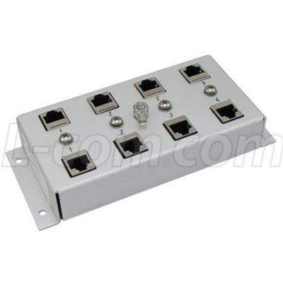 L-Com CAT6 4 Port 10/100/1000 Base-T Gas Tube Lightning Protector L-com — view 2