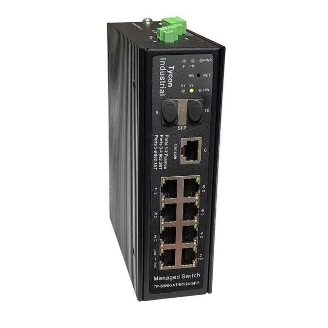 Tycon Managed Gigabit 8 Port PoE Switch with 802.3bt/at/24V/SFP Ports Tycon Systems — view 2
