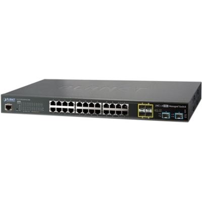 Planet GS-5220-20T4C4X, L2+/L4 20-Port 10/100/1000T + 4-port Gigabit TP/SFP combo + 4-Port 10G SFP+ Managed Switch, with Hardware Layer3 IPv46/IPv6 Static Routing Planet — view 2