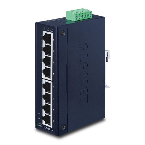 Planet IGS-801M 8-Port 10/100/1000Mbps Managed Industrial Ethernet Switch Planet — view 2