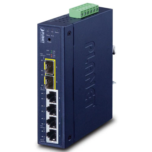 Planet IGS-4215-4T2S Industrial L2/L4 4-Port 10/100/1000T + 2-Port 100/1000x SFP Managed Switch (-40~70 degrees C) Planet — view 2
