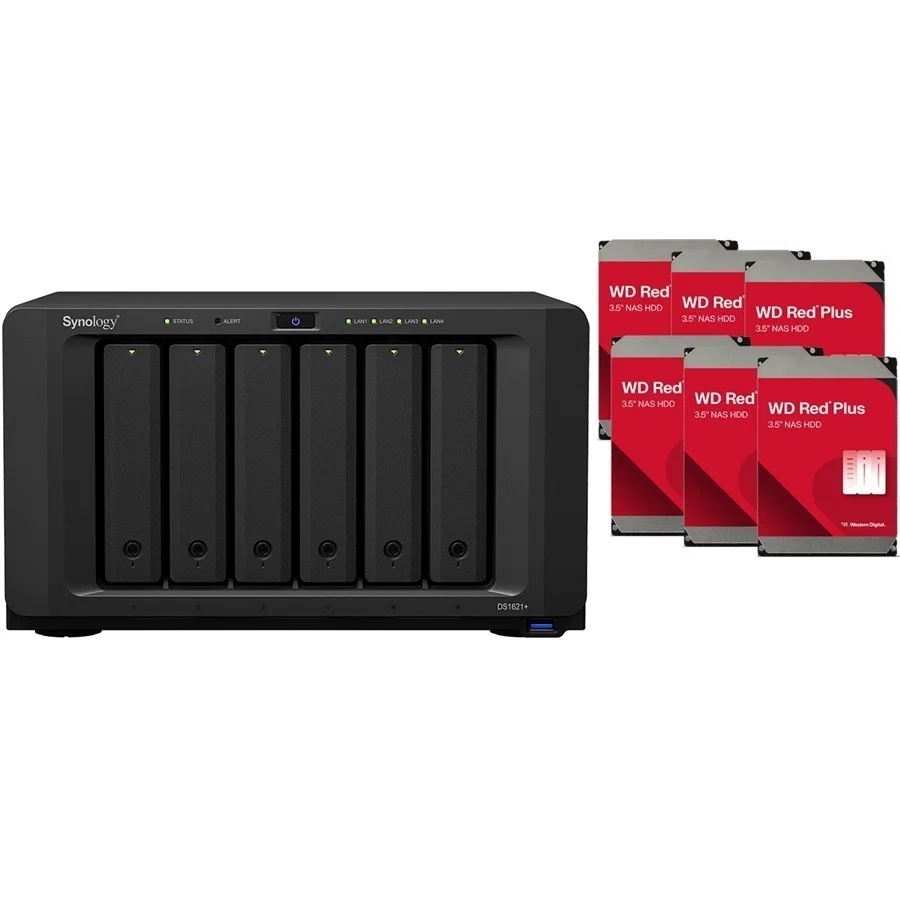 Synology DS1621+ 6 Bay NAS RTG (72Tb) 6x WD 12Tb Red RTGWD — view 2