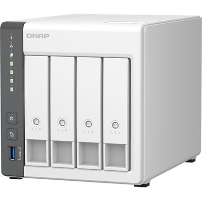 QNAP TS-433-4G 4-bay ARM 4C 2.0GHz ; 4 x SATA 6Gb/s 3.5"/2.5"; 4GB RAM on-board; 1 x GbE; 1 x 2.5GbE ; 1 x USB3.2 Gen1 and 2 x USB2.0 QNAP — view 2
