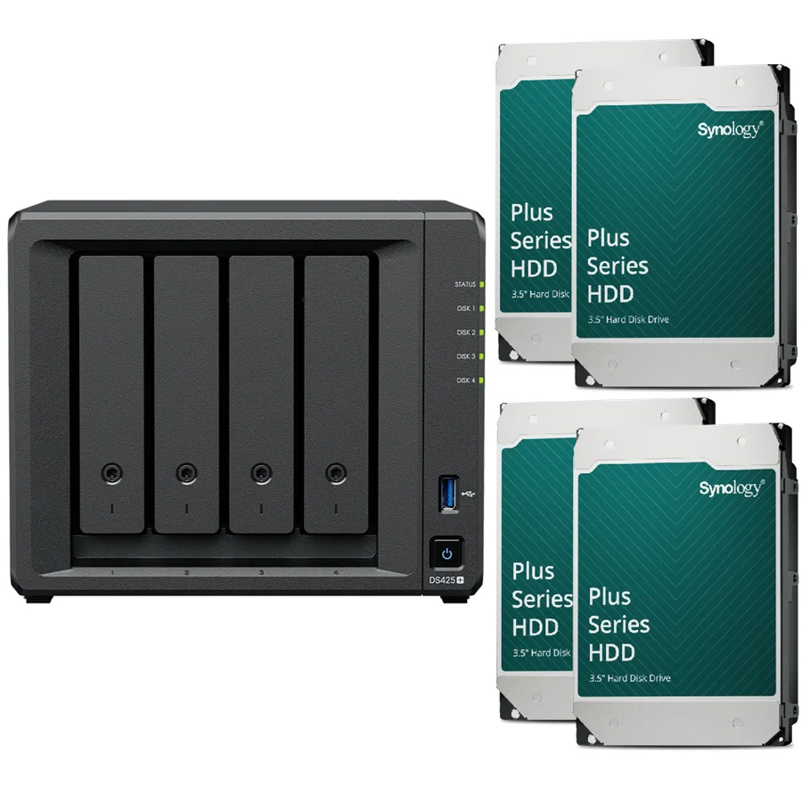 Synology DS425+ Desktop 4 Bay NAS RTG (64Tb) 4x Synology Plus Series 16Tb Synology — view 1