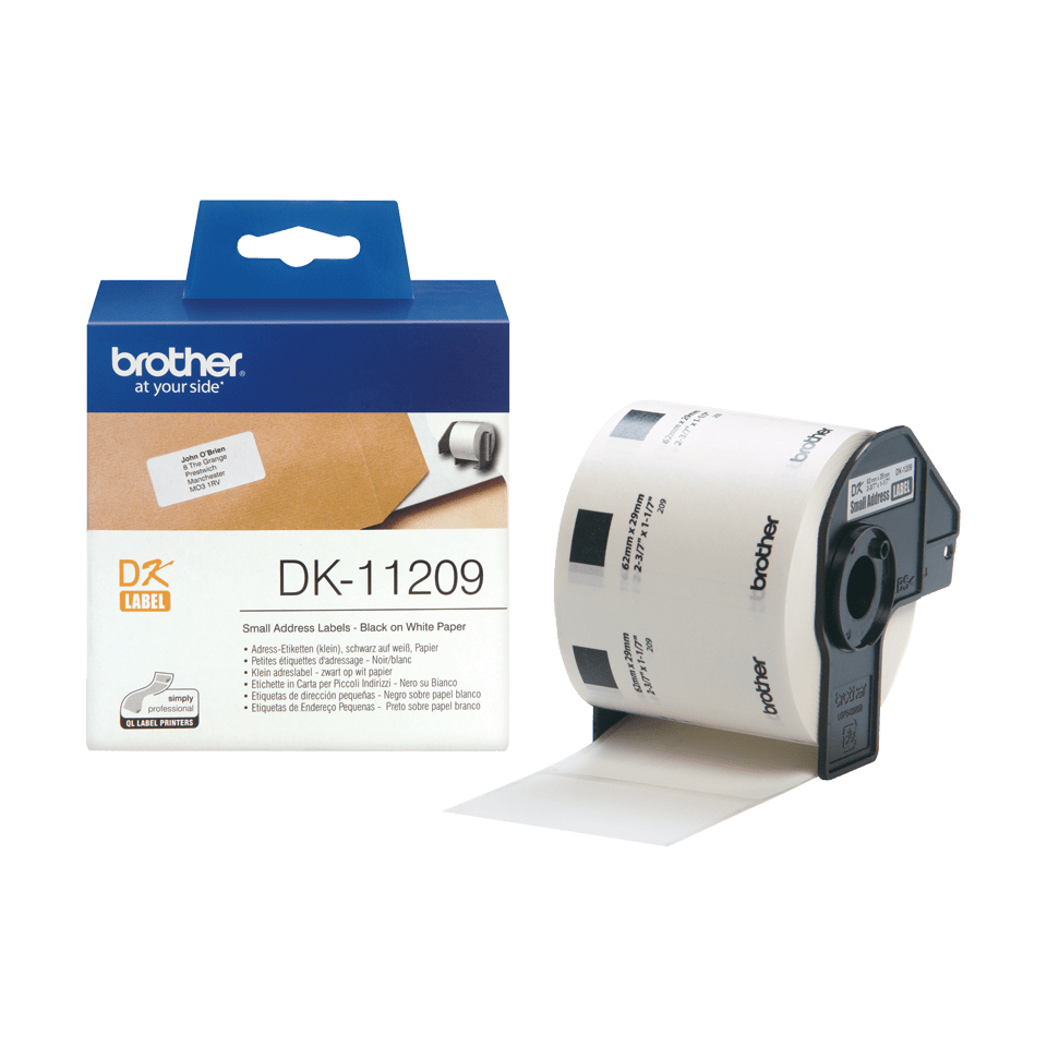 BROTHER Bro DK-Tape DK11209 62mm x 29mm x 800's BROTHER — view 2