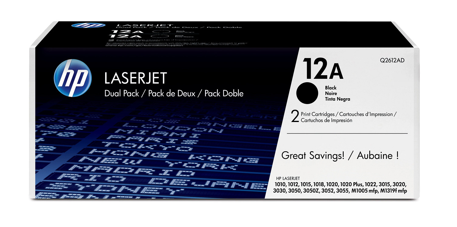 HP 12A BLACK TWIN-P LJ TONER CART Q2612AD HP — view 2