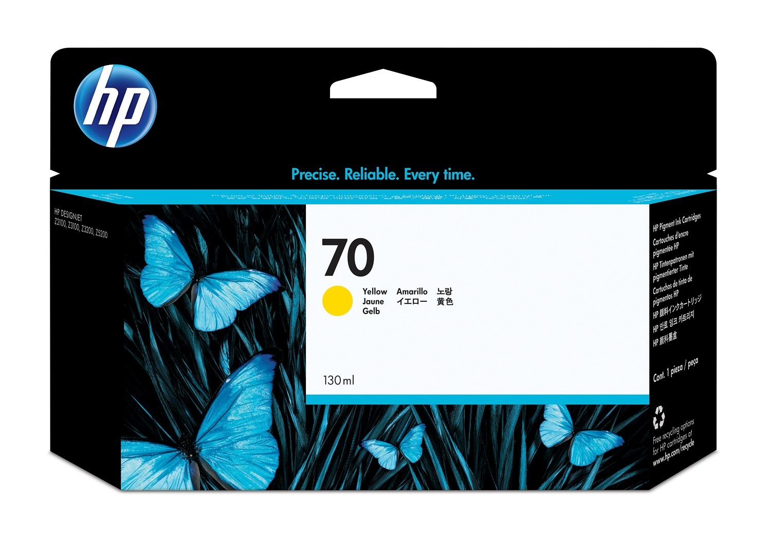HP 70 130ml Yellow Ink Cartridge HP — view 2