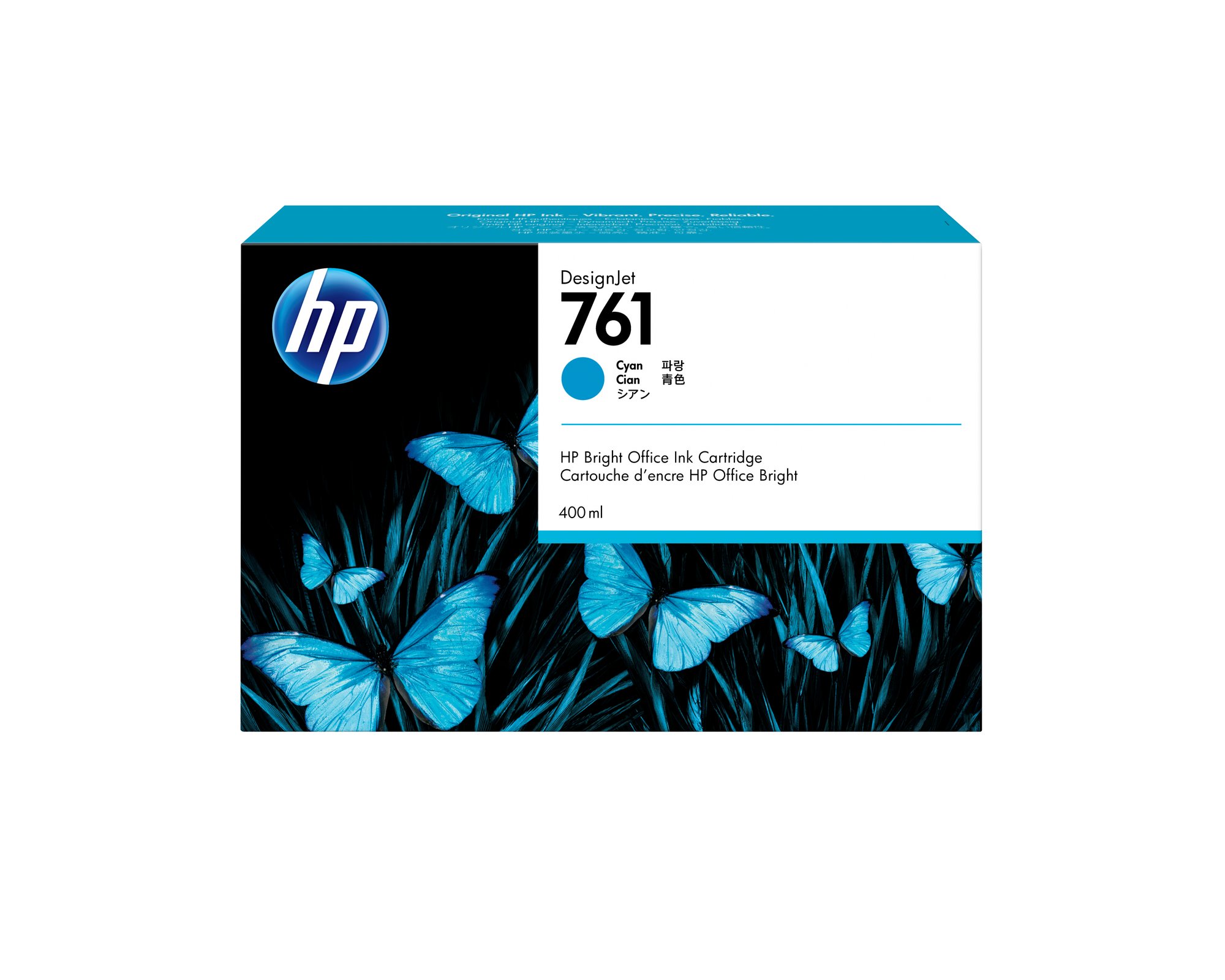 HP 761 400ml Cyan Ink Cartridge HP — view 2
