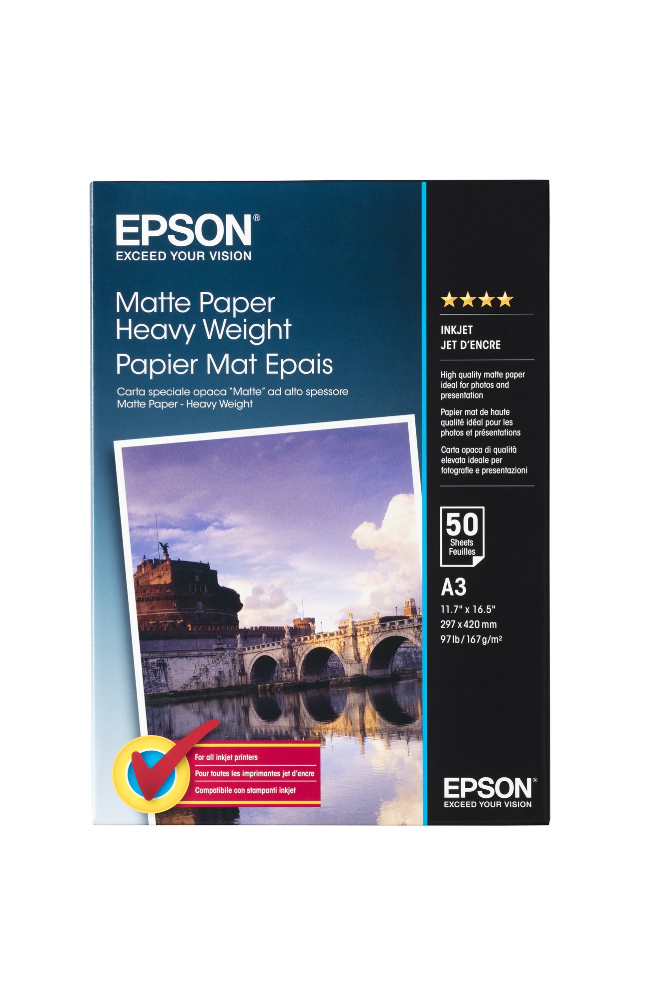 EPSON Matte Paper Heavy Weight DIN A3 167g/m EPSON — view 2