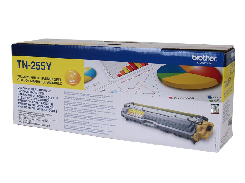 BROTHER TN255Y Toner Yellow yield up to 2 200 pa BROTHER — view 2