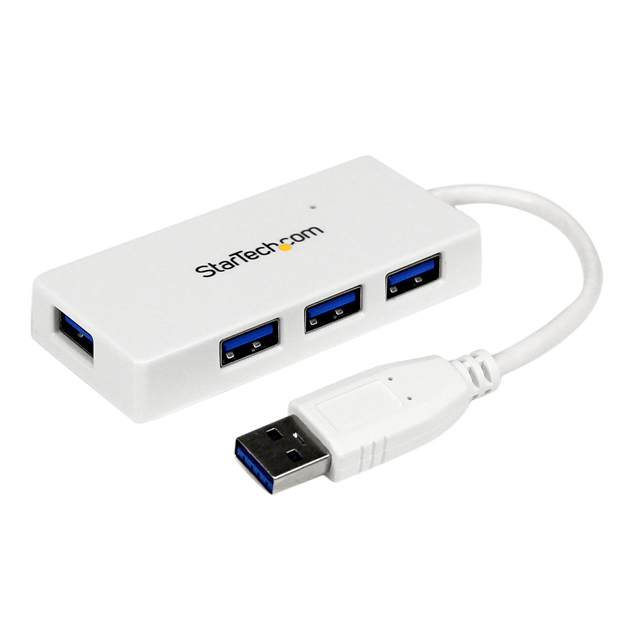 StarTech.com Portable 4 Port Mini USB 3.0 Hub - White StarTech.com — view 2