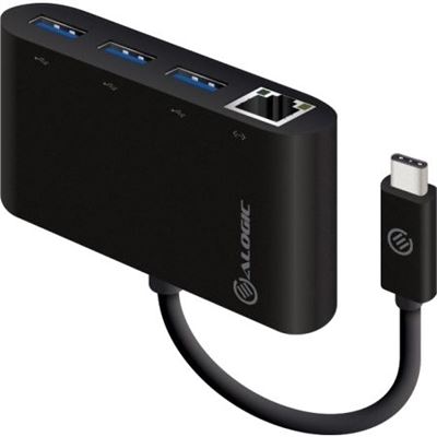 ALOGIC USB-C TO GIGABIT USB 3.0 3PORTUSBHUB BLK ALOGIC — view 2