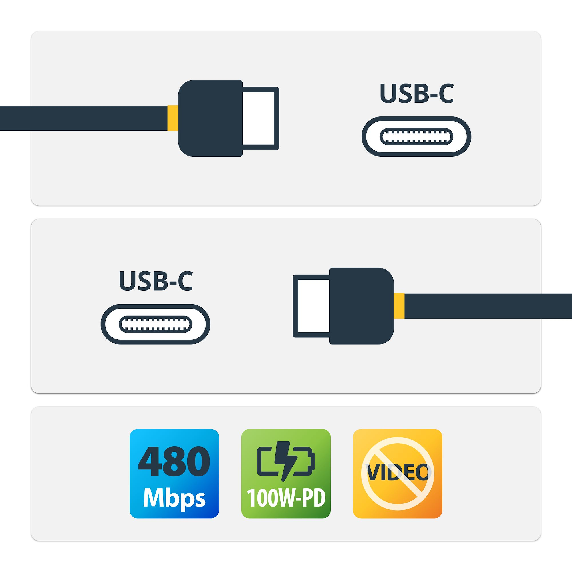 StarTech.com Cable USB-C w/ 5A PD - USB 2.0 - 2m 6ft StarTech.com — view 2