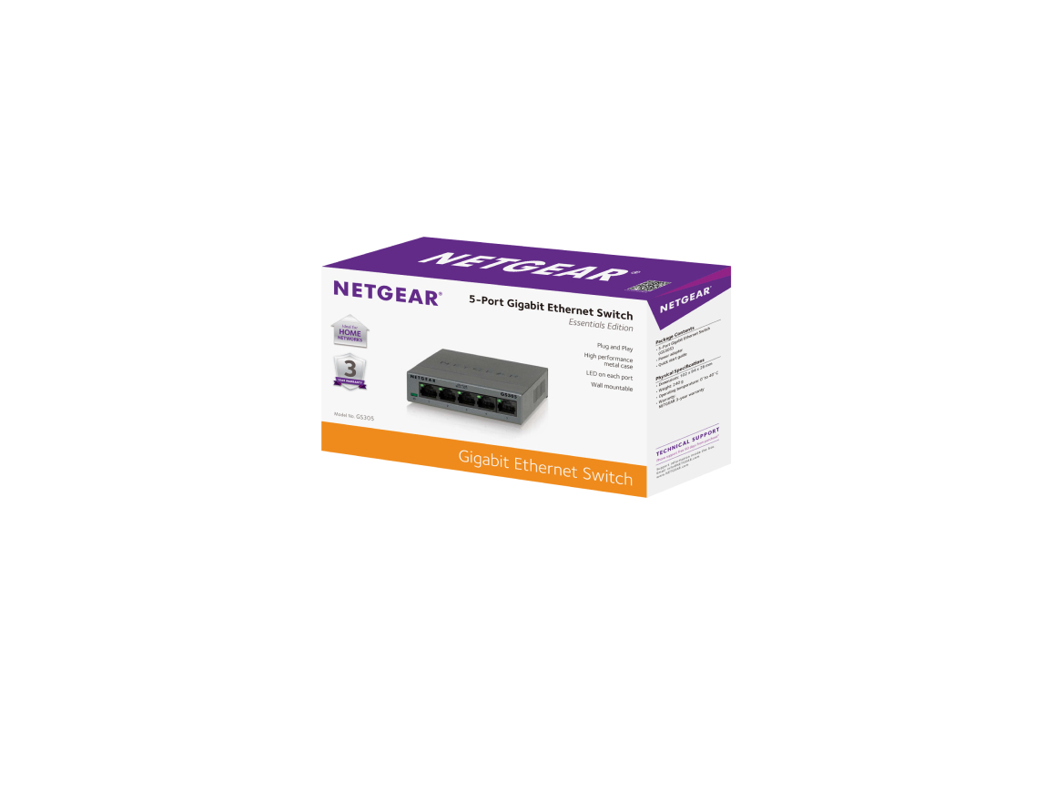 NETGEAR SOHO 5 PORT GB UNMGD SWTCH NETGEAR — view 3
