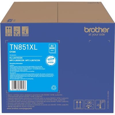 BROTHER TN851XLC XL CYAN TONER CARTRIDGE BROTHER — view 2