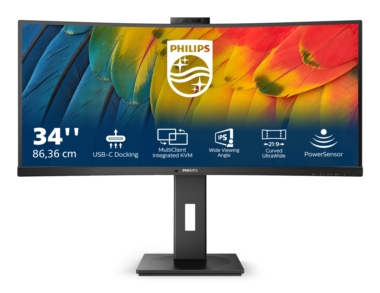 PHILIPS 34B1U5600CH WQHD CURVED USB-C WEBCAM LCD PHILIPS — view 4