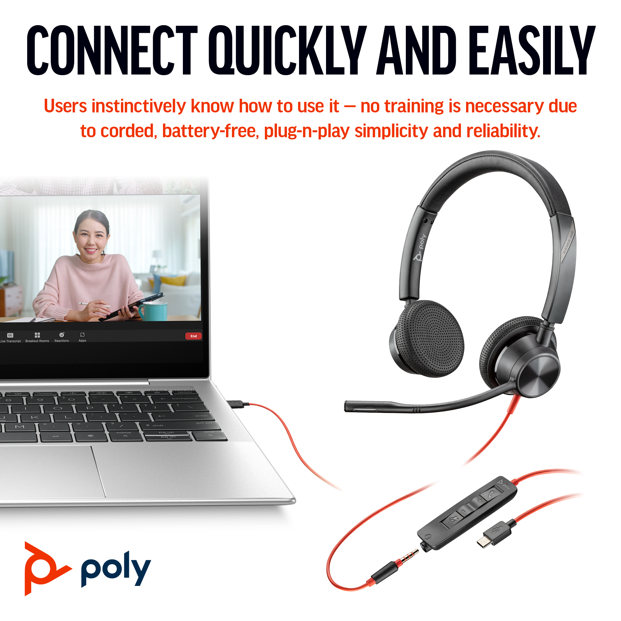 HP Poly BW 3325 -M USB-C HS +USB-C/A HP — view 4