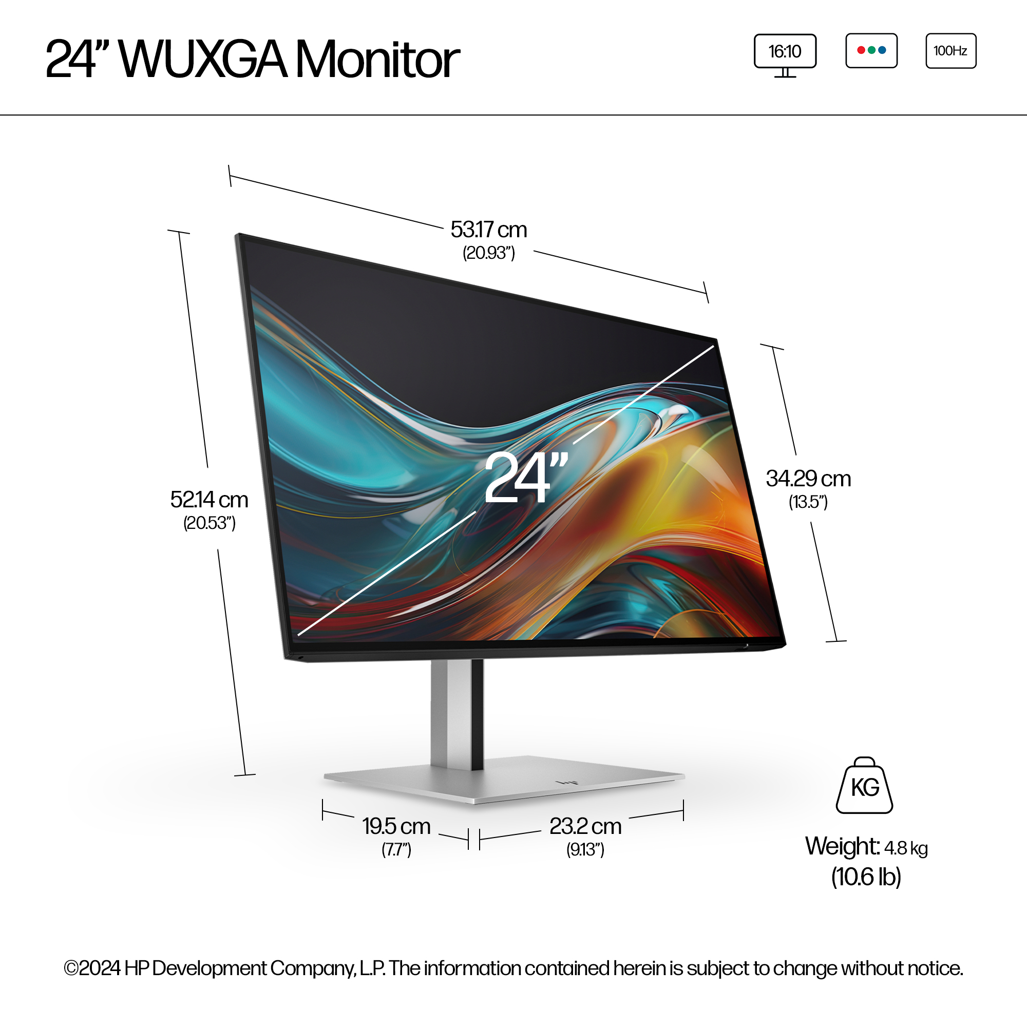 HP S7 PRO 724PN WUXGA MNTR HP — view 6