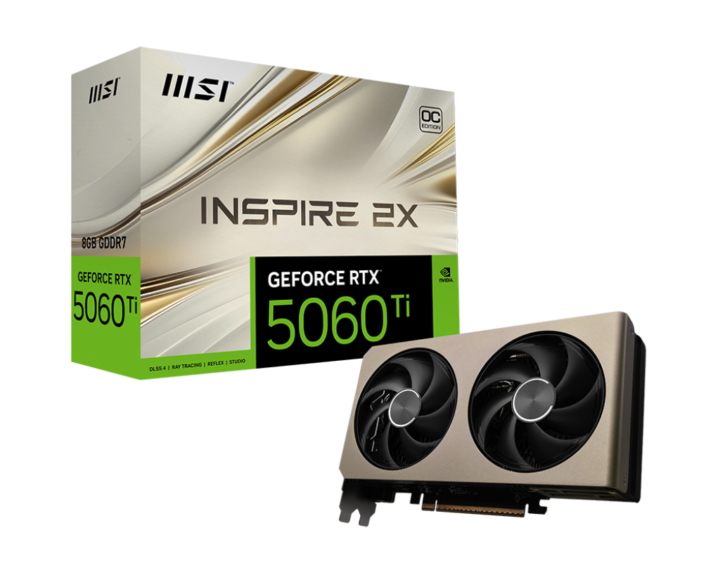MSI RTX 5060 TI 8G INSPIRE 2X OC MSI — view 2