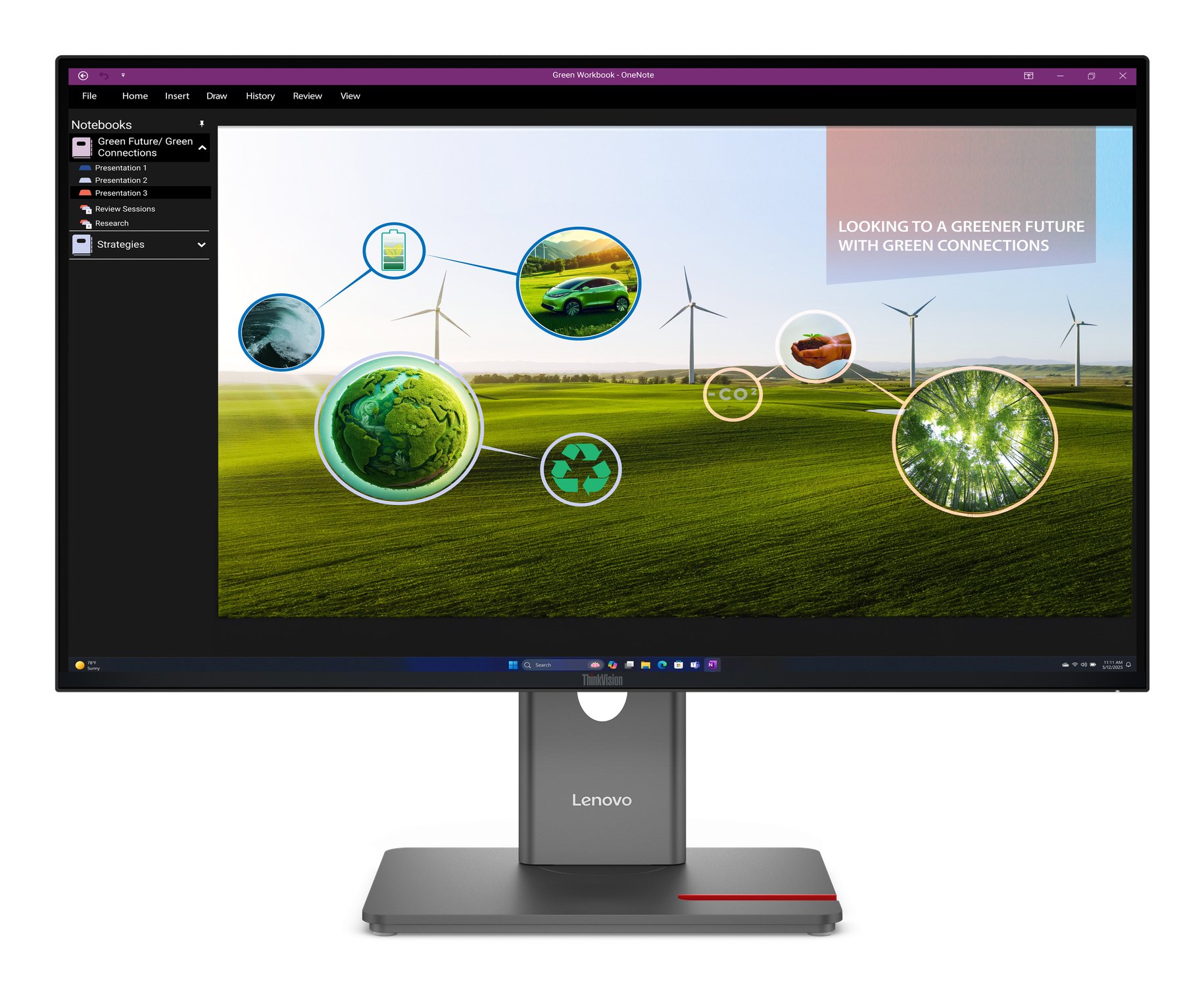 LENOVO P27Q-40 27IN QHD (HDMI+DP+USB-C) 3YR LENOVO — view 2