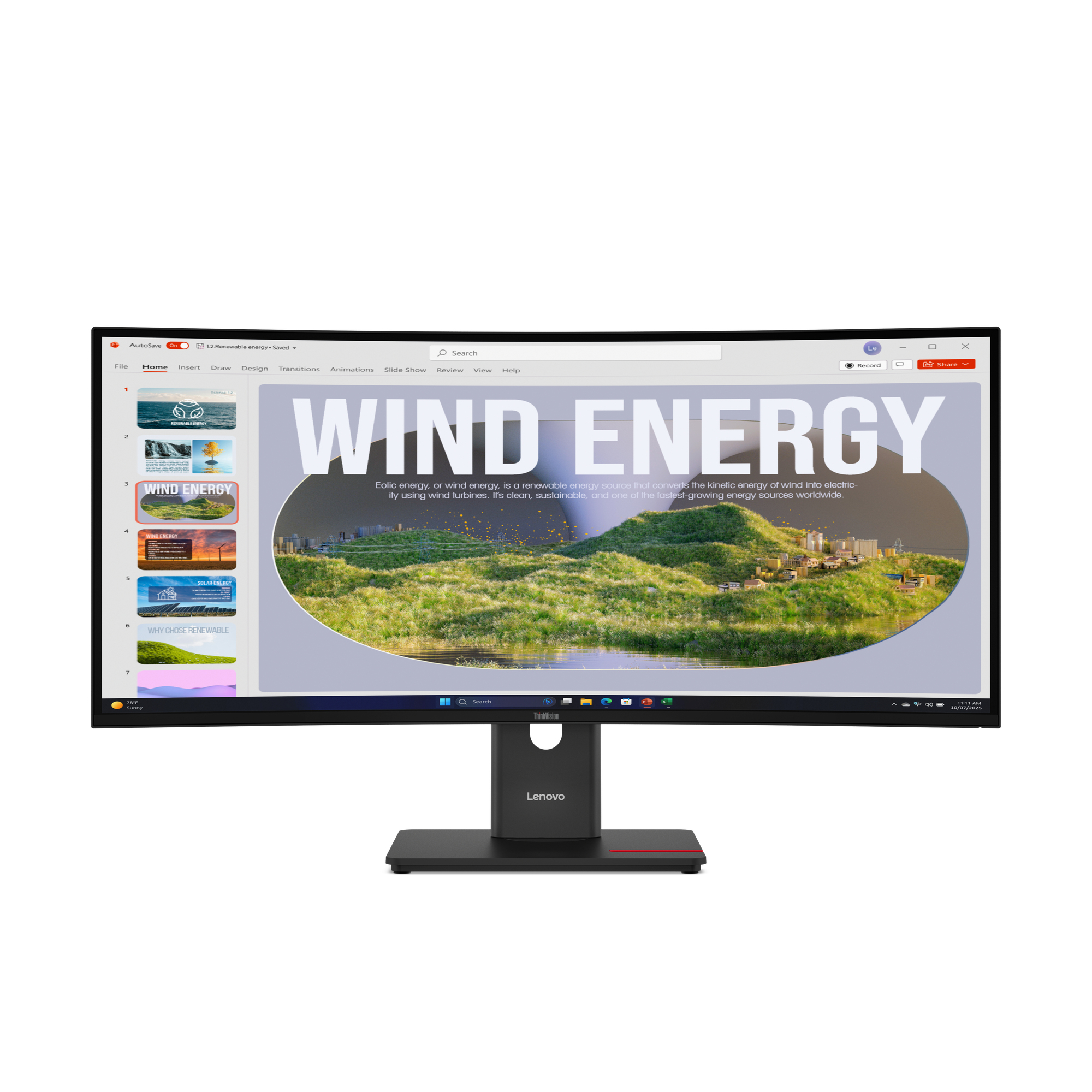 LENOVO T34WD-40 34IN WQHD (HDMI+DP+USB-C) 3YR LENOVO — view 2