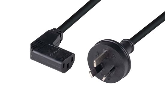 DYNAMIX 2M 3-Pin Plug to Right Angled IEC C13 Female Connector 10A Dynamix — view 2