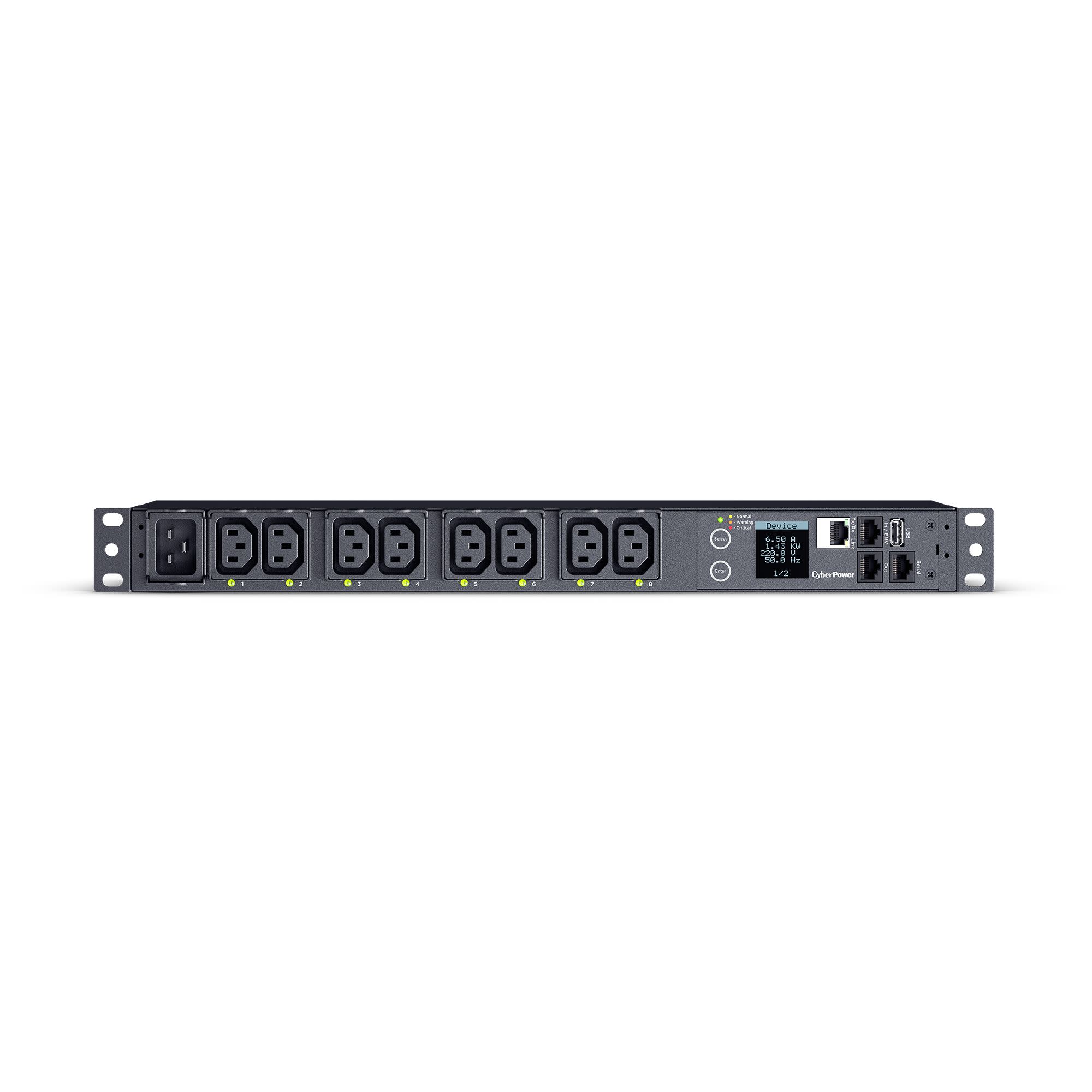 Switched ePDU 1RU horizontal 16Amp input CyberPower Systems — view 2