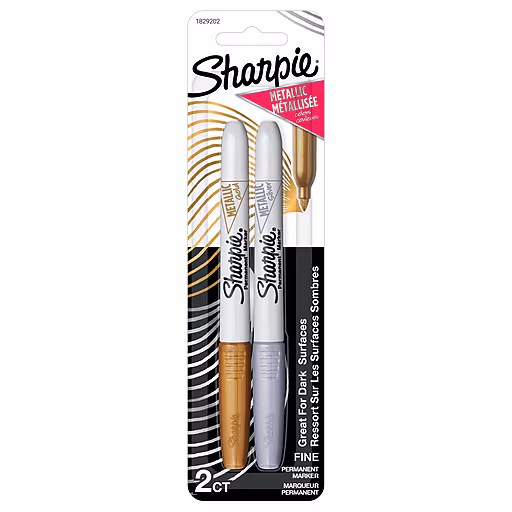 Sharpie Metallic Fine Point Perman Marker Gold and Silver. Pack of 2 Sharpie — view 2