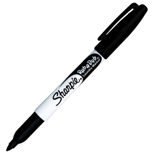 Sharpie Black Rub-A-Dub Laundry Marker for Fabrics and Synthetics. Sharpie — view 2