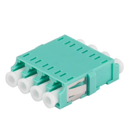 DYNAMIX Adapter LC Quad MM Aqua Flangeless, Zirconia Ceramic Sleeve Dynamix — view 2