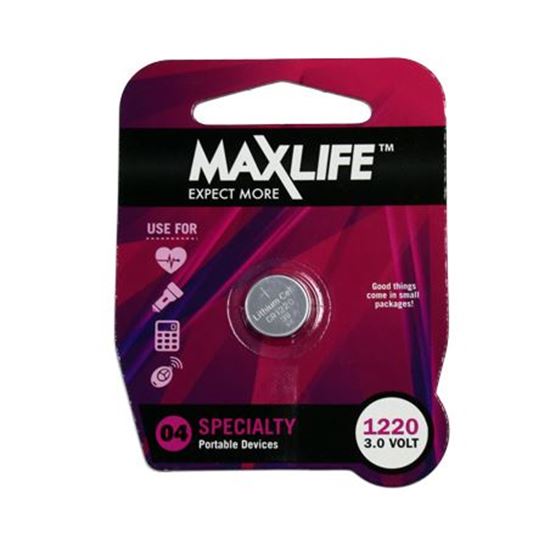 MAXLIFE CR1220 Lithium Button Cell Battery. 1Pk. Maxlife — view 2