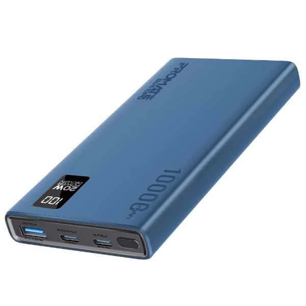 10000mAh Super Slim Smart Charging Power Bank 20W Dual USB-C & 1x 22.5W USB-A QC 3.0 Promate — view 2