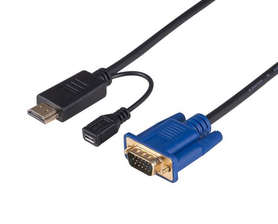 DYNAMIX 2m HDMI to VGA Cable, Includes Micro USB Female. Optional Dynamix — view 2