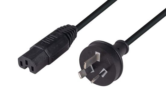 DYNAMIX 1M 3-Pin to Notched C15 Rubber Flex SAA Approved Power Dynamix — view 2