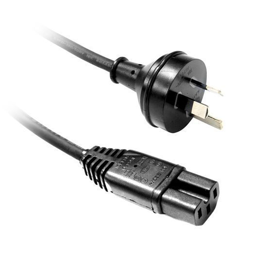 DYNAMIX 3M 3-Pin to Notched C15 Rubber Flex SAA Approved Power Dynamix — view 2