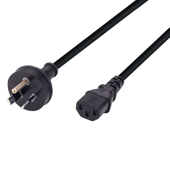 DYNAMIX 3m 3-Pin Plug to IEC Female  Plug with rounded Earth Dynamix — view 2