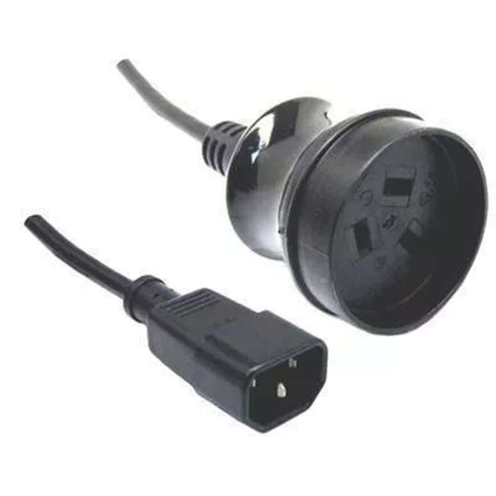 DYNAMIX 2M 3-Pin Socket to IEC C14 Male Connector. 10A. SAA Dynamix — view 2